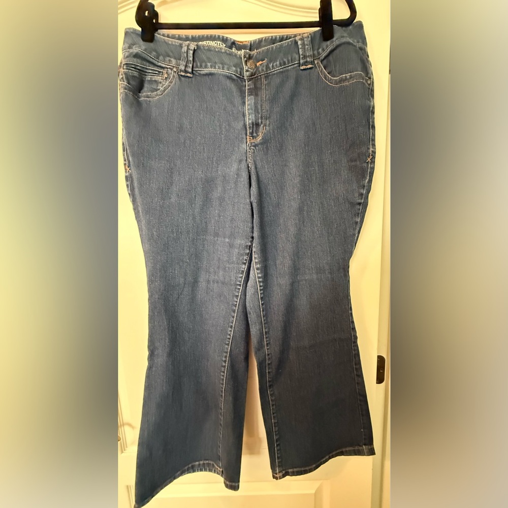 Lane Bryant Distinctly Boot Dark Wash Flare Jeans Petite